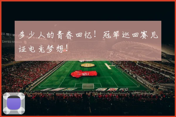 多少人的青春回忆！冠军巡回赛见证电竞梦想！